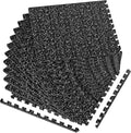 1/2in Thick 48 Sq Ft Rubber Top High Density EVA Foam Exercise Gym Mats by Holymuss