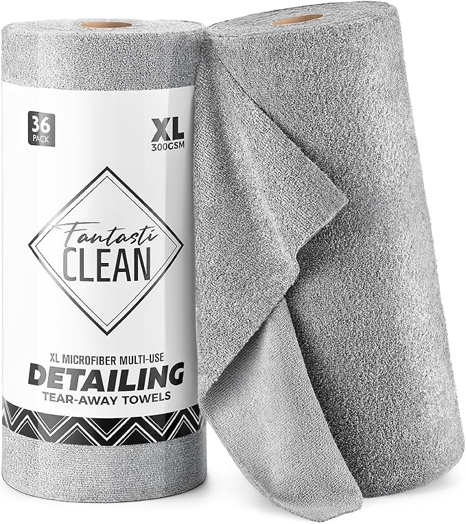 Fantasticlean XL Tear-Away Microfiber Cleaning Cloth Roll, Thick & Large by Fantasticlean