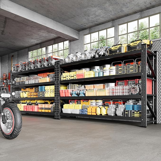 5000LBS Storage Shelves, Adjustable Industrial Shelving, 4 Tier Metal Shelving - Image 3