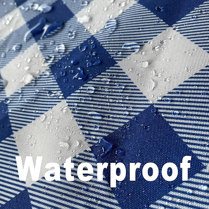 Waterproof Checkered Tablecloth Runner Fabric - Image 2