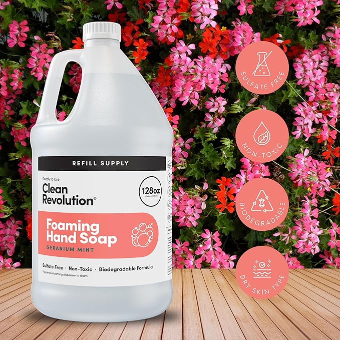 Clean Revolution Foaming Hand Soap Refill Supply Container, Ready to Use Formula - Image 7
