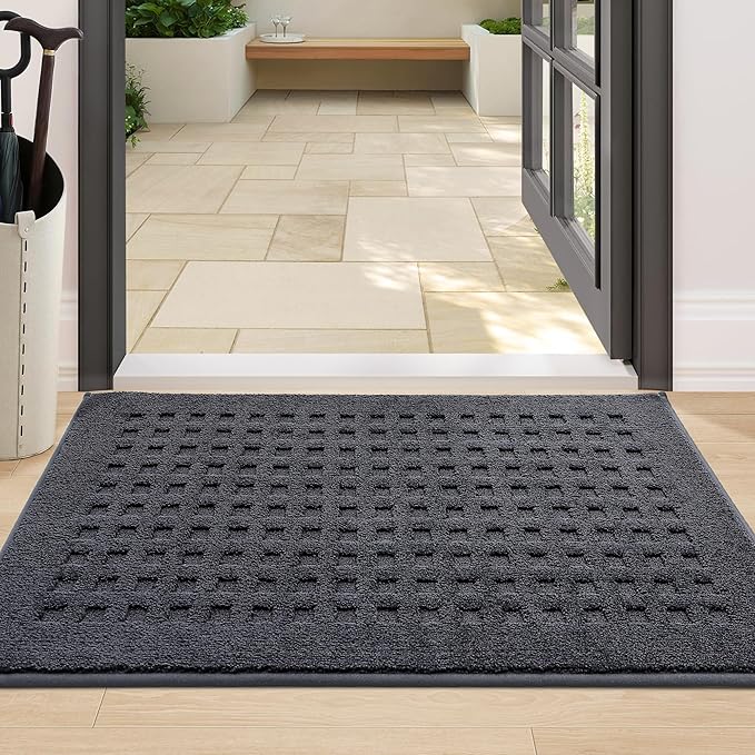 BEQHAUSE Waffle Door Mats Indoor 24"x36", Dog Mat by BEQHAUSE