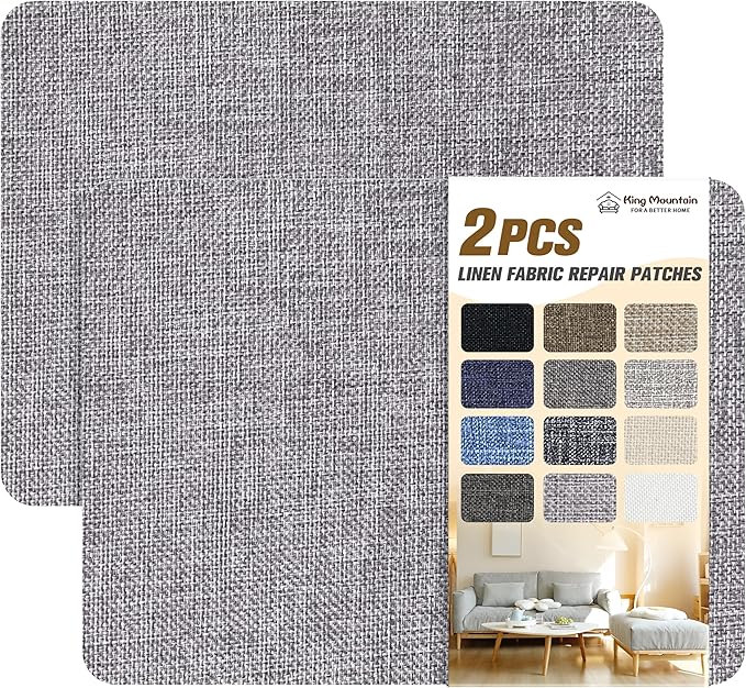 Coarse Linen Repair Patches, Self-Adhesive Linen Fabric Patches, 8X11 inch 2 PCS by ForABetterHomeLife
