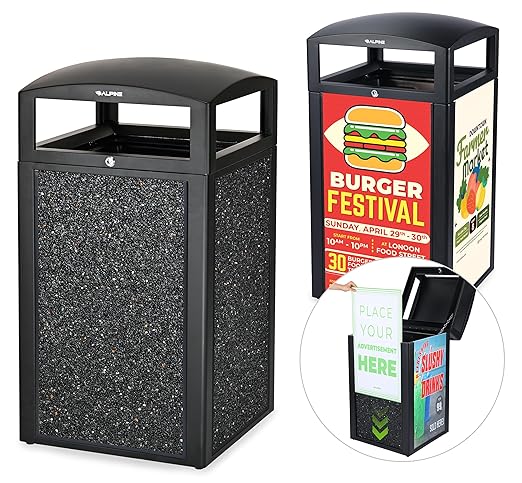 Alpine Outdoor Commercial Trash Can by AlpineIndustries