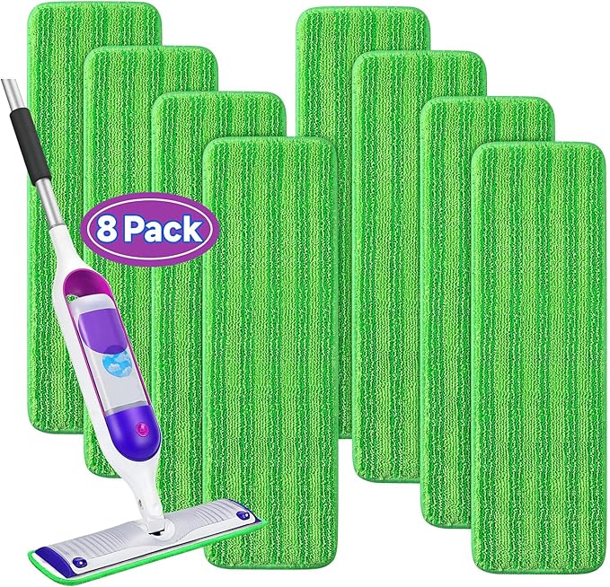 8 Pack Reusable Mop Pads Compatible by Ashsajkd