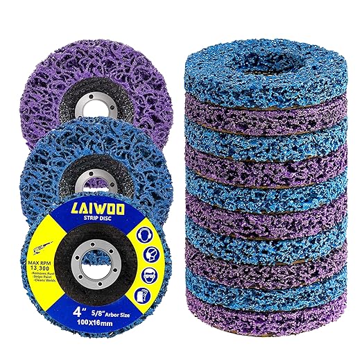 10 Pack Strip Disc Wheel for Angle Grinders Stripping Wheel, Paint Stripping by LAIWOO