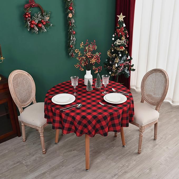 Waterproof Plaid Tablecloth Fabric - Image 7