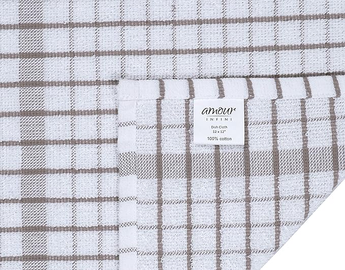 AMOUR INFINI Kitchen Dish Cloths Set of 8 - Image 3
