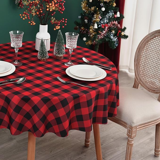 Waterproof Plaid Tablecloth Fabric - Image 8