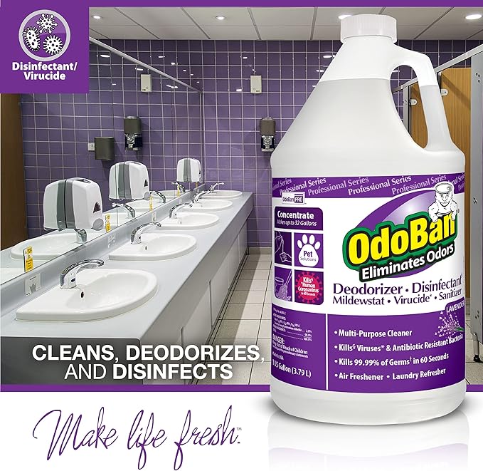 OdoBan Professional Disinfectant and Odor Eliminator Concentrate, Made in the - Image 3