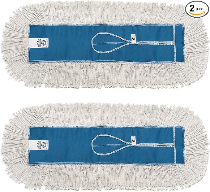 Nine Forty Industrial-Grade 18x5 Cotton Dust Mop Head Refills, Perfect by NineForty