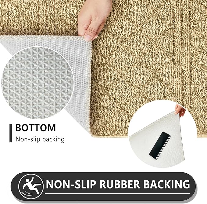 REFETONE Indoor Doormat, Front Back Door Mat 32"x40" Absorbent Rubber Backing - Image 5