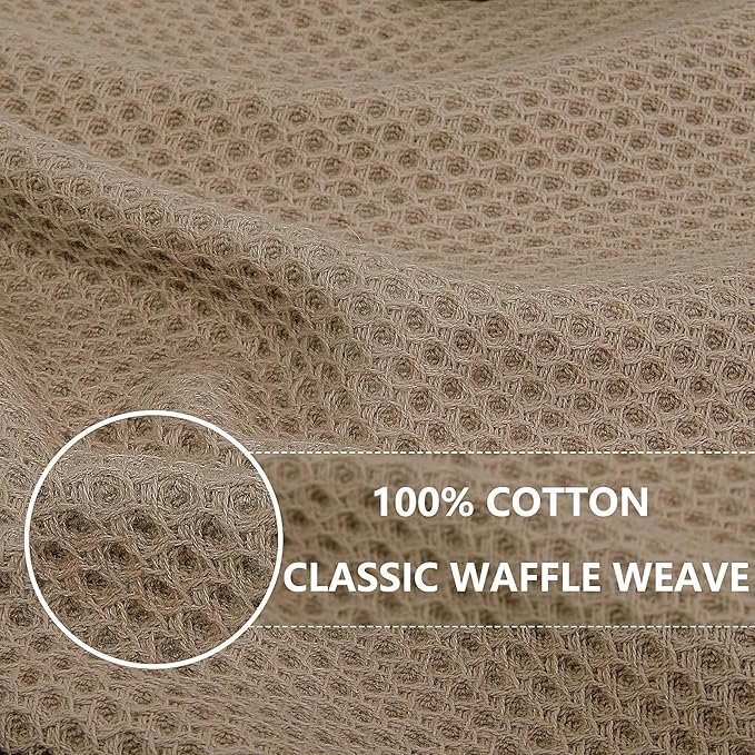 Homaxy 100% Cotton Waffle Weave Kitchen Dish Towels, Ultra Soft Absorbent Quick - Image 2