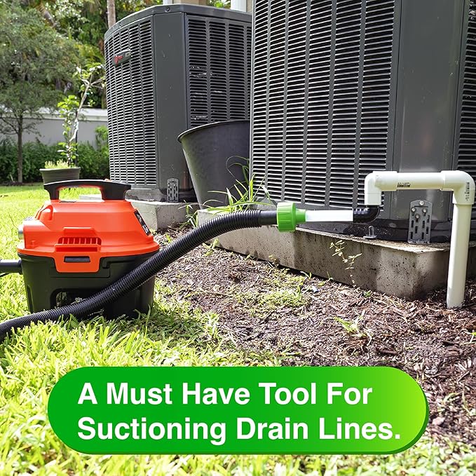 AC Drain Line Cleaner Adapter Evacuates & Unclog AC Drain Line - Image 6