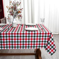 Waterproof Christmas Plaid Tablecloth Fabric by Essifunia