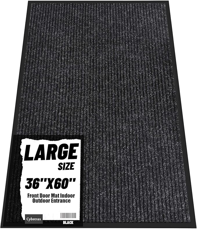 Front Door Mat Indoor Outdoor Entrance, TPR Backing Non-Slip Doormats, Low by Unknown