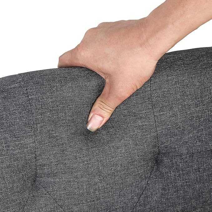 Joveco Storage Ottoman Linen Tufted Bench - Image 5