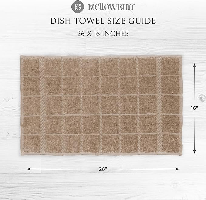 100% Cotton Terry Dish Cloth & Dish Towel, 6 Pack, Super Soft and Absorbent - Image 6