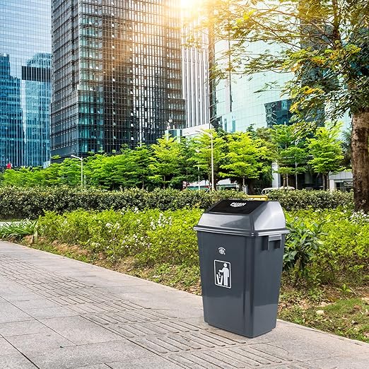 4-Pack 13 Gallon Plastic Trash Cans - Image 5