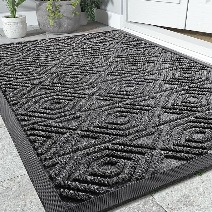 Yimobra Modern Geometric Welcome Doormat, 47 x 32 Inch, Waterproof, Non Slip - Image 9