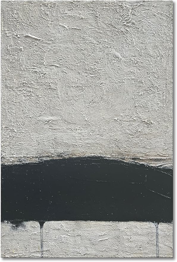 NANKAI Hand-painted Minimalism Black and Gray Art Oil painting Canvas Abstract by NANKAIOilPaintingArt