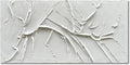 NANKAI Hand-Painted Thick Texture White Minimalist Oil Painting 30x60 Inch by NANKAIOilPaintingArt