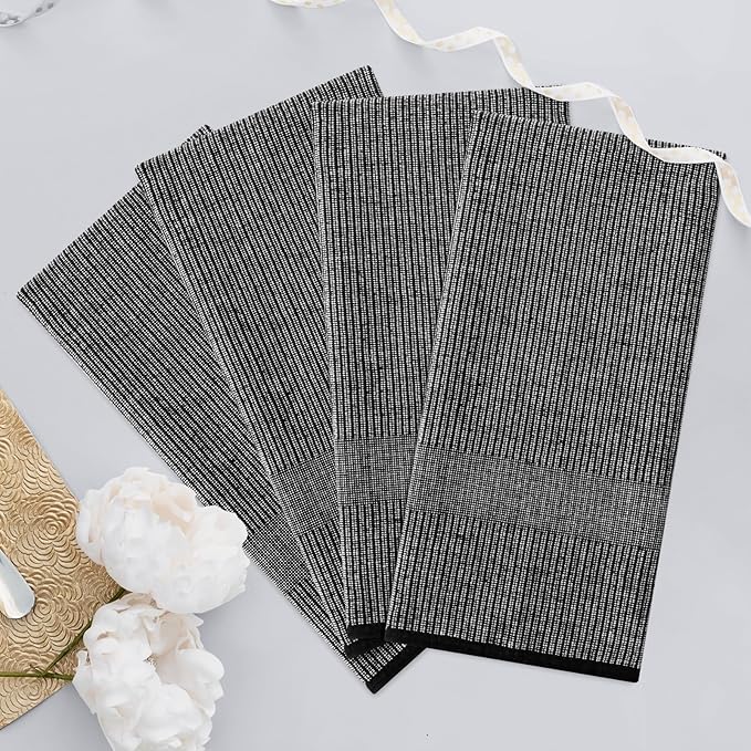 Homaxy Premium Kitchen Towels, Large Cotton Kitchen Hand Towels, Flat and Terry - Image 7