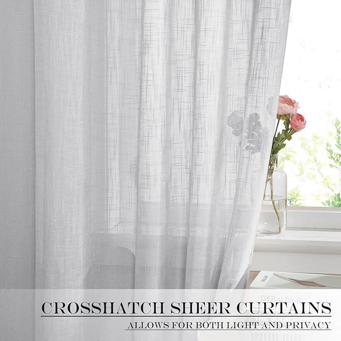 NICETOWN Light Grey Sidelight Curtain, Light Filtering Side Front Door Curtains - Image 6