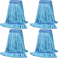 Lallisa 4 Pcs Commercial Mop Head Replacement Tube Microfiber Industrial Looped by Lallisa