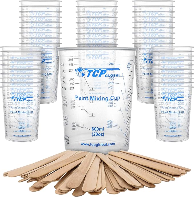 TCP Global 20 oz. Graduated Plastic Mixing Cups by TCPGlobal