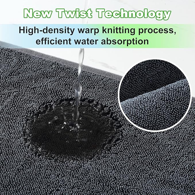 JOYMOOP Microfiber Towels for Cars, 35.4" x 23.6" Car Drying Towel, Dark Gray - Image 3