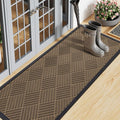 Smiry Front Door Mat Outside Entrance, Heavy Duty Outdoor Indoor Natural Rubber by Smiry