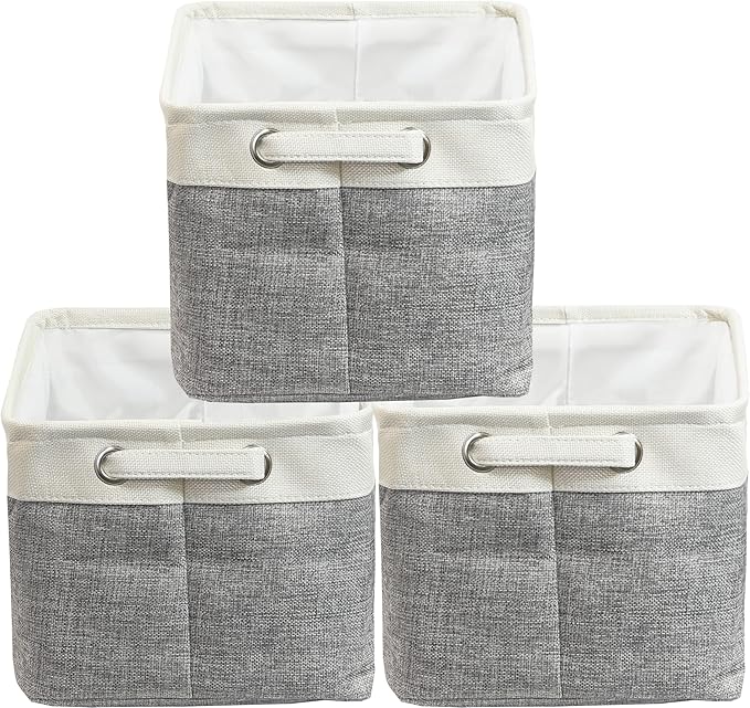 SIMPLE HOUSEWARE Large Fabric Storage Bin, 14.4" x 10" - Image 6