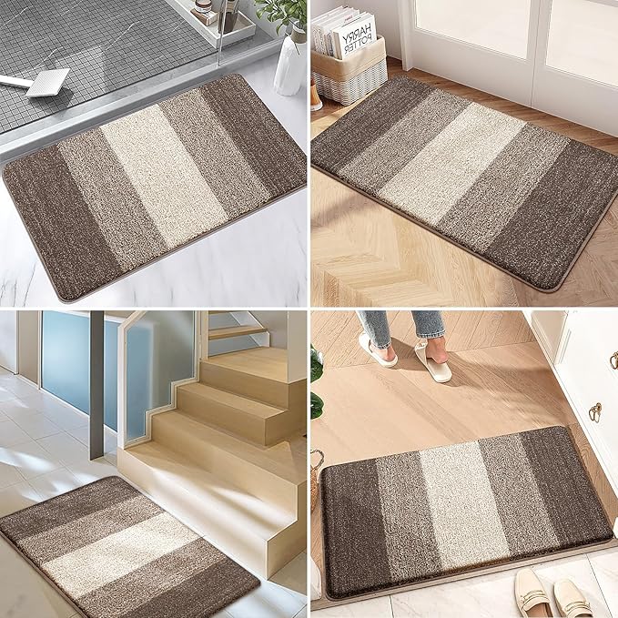 Kitinjoy Indoor Outdoor Door Mat, 48x32 Non-Slip Absorbent Dirt Trapper - Image 6