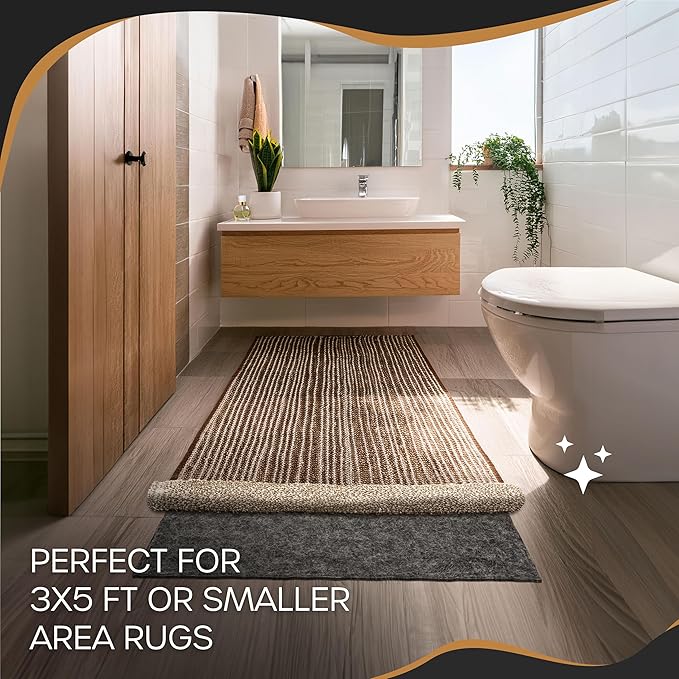 Nevlers 3x5 Rug Pad Non Slip Rug Stoppers to Prevent Sliding | Rug Grippers - Image 9