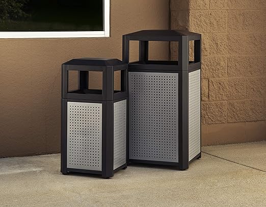 Safco Evos Steel Trash Can, 15 Gallons, Indoor and Outdoor Use, Commercial - Image 3