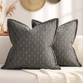 ZWJD Pillow Covers 18x18 Set of 2 Soft Polyester Textured Pillow Covers by ZWJD