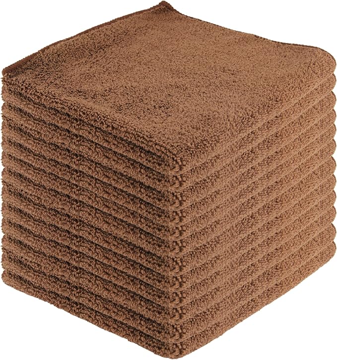 Microfiber Cleaning Cloths, 12 Pack, All-Purpose, Highly Absorbent, Washable by JDHomease