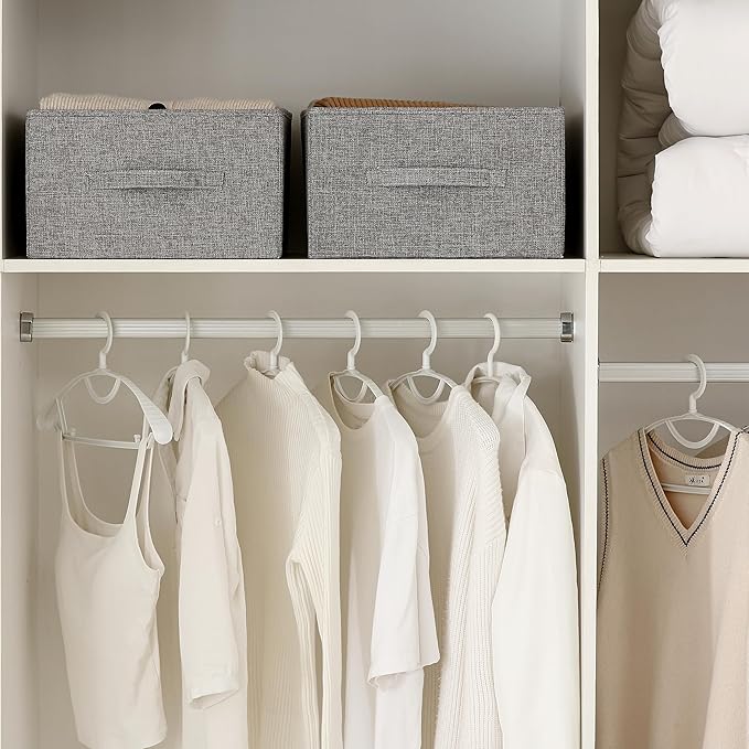 Linen Folding Storage Bins, 3 Pack Large Storage Baskets, Clothing Storage Bins - Image 8