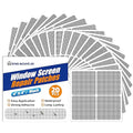 KING MOUNTAIN 20 Sheets Black Window Screen Repair Patches, 4×4 in Window by ForABetterHomeLife