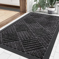 Smiry Front Door Mat Outside Entrance, Heavy Duty Outdoor Indoor Natural Rubber by Smiry