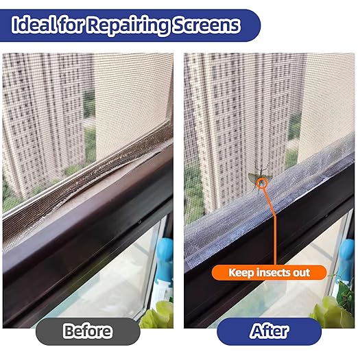 KING MOUNTAIN Grey Window Screen Repair Tape, 3inX20FT Heavy Duty Screen Repair - Image 3