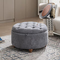 30Inch Round Storage Ottoman by WUTUTUEE