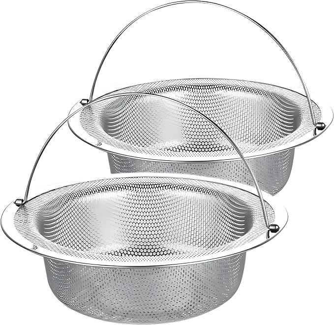 2 Pack Stainless Steel Sink Strainer Basket, Fine Mesh Drain Protector by SZLFSX
