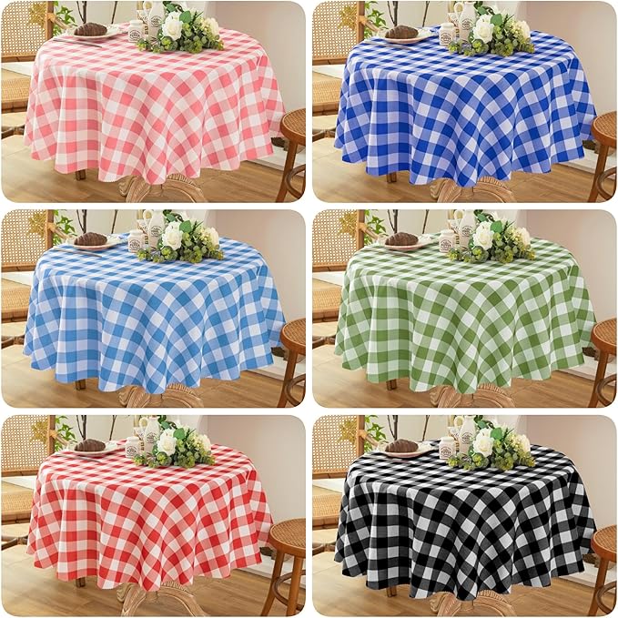 Waterproof Plaid Tablecloth Fabric - Image 5