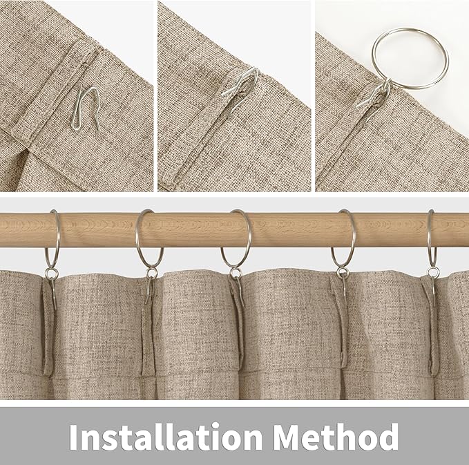YoungsTex Short Linen Curtains 40 Inch Length - Image 6