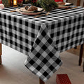 Classic Gingham Buffalo Tablecloth Fabric by Essifunia