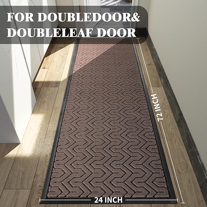 Yimobra 72x24 Indoor Outdoor Runner Rug, Heavy-Duty Waterproof Entrance Mat - Image 2