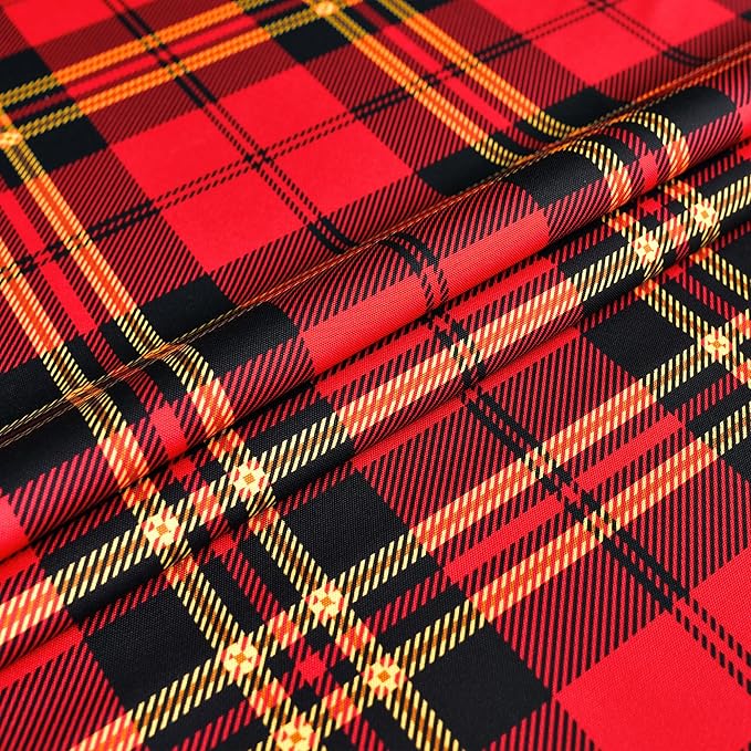 Classic Gingham Buffalo Xmas Tablecloth Fabric - Image 7