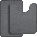 Bathroom Rugs Set 2 Pieces, Thin Bathroom Mats, Toilet Rugs, Quick Dry by BosapDirect